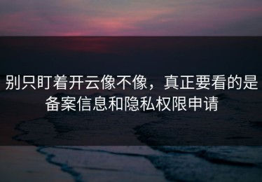 别只盯着开云像不像，真正要看的是备案信息和隐私权限申请
